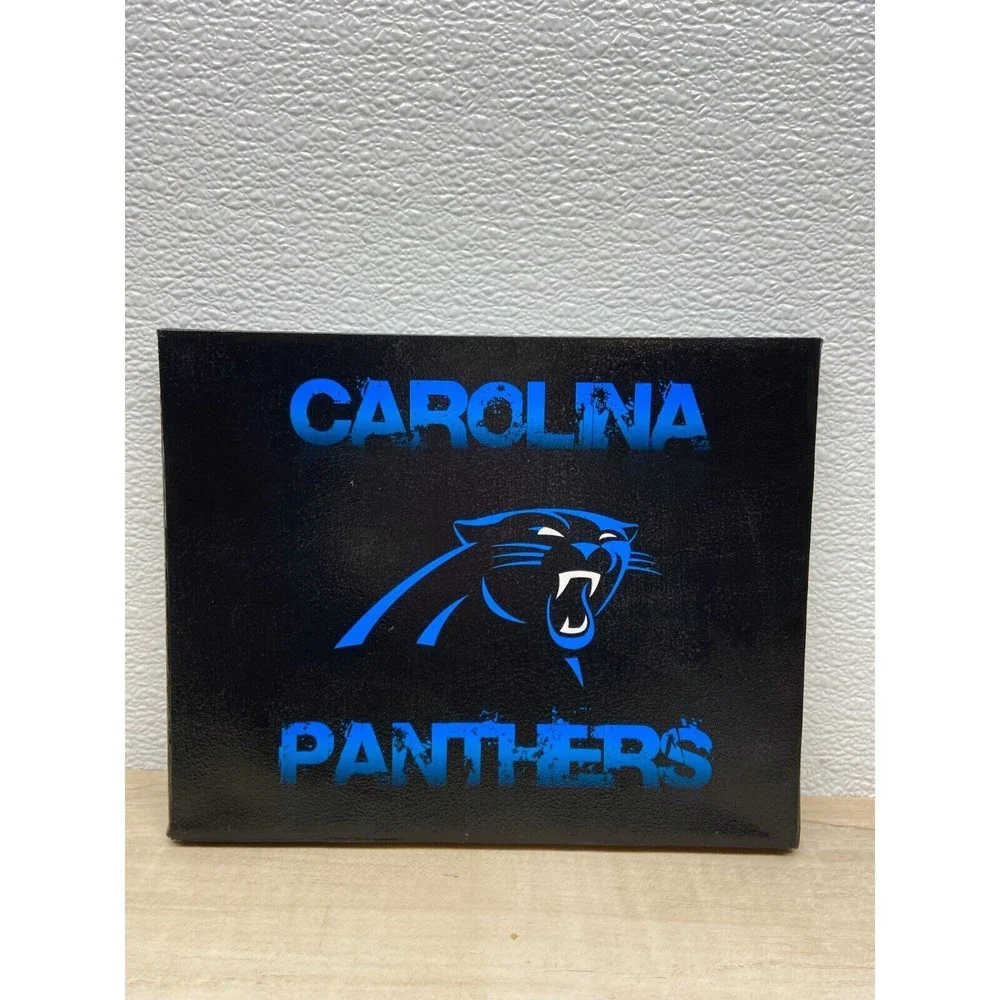 NFL Carolina Panthers Framed Logo Sign Painting Wall Decor